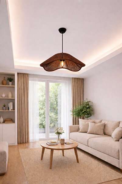 Tasarı Sanatı Ev Dekorasyonu Aydınlatma Rafya İskandinav Rustik Tarz Bohem Avize