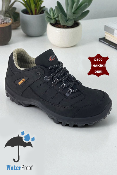 ISPARTALILAR 1460 Ορθοπεδική σόλα ΑΔΙΑΒΡΟΧΗ Γνήσιο δέρμα Ανδρικά παπούτσια Μπ...