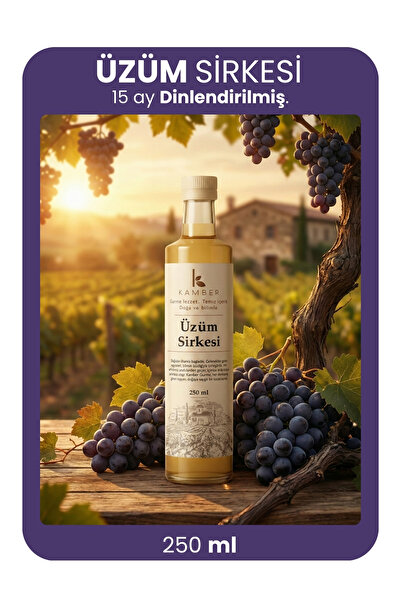 Kamber Doğadan Sağlığa Siyah Üzüm Sirkesi Organik Bal ile Fermente Katkısız 2...