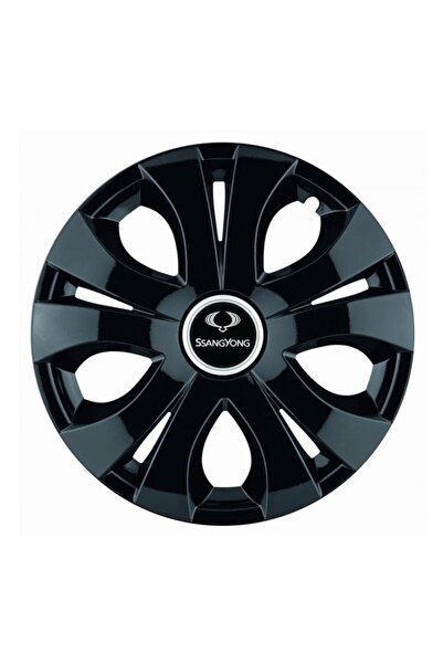 Autohelix MSA Set de 4 capace de jantă negre pentru R15, compatibile cu Ssang...