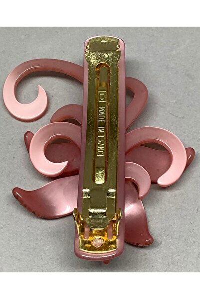 Noemi Fransiz Tasli Klipsli pembe Saç Tokası