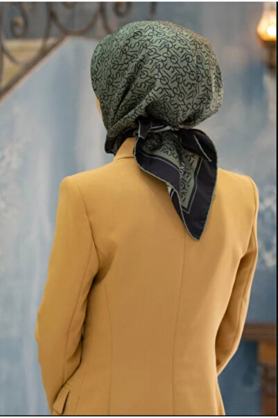 Vissona Tivil Μαύρο - Χακί Χρώμα Μετάξι Κασκόλ IST 51791 - 4 - 0001 - 0037 Μα...