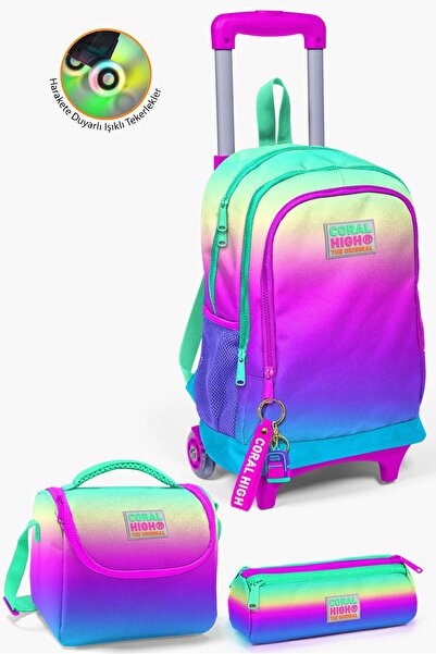 Coral High Σετ σχολικών τσαντών 3 τεμαχίων για παιδιά που αλλάζουν χρώμα SET0...