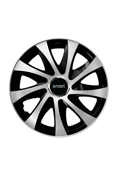 Autohelix MSA Set de 4 capace de jantă Drift extra argintii și negre R14 comp...