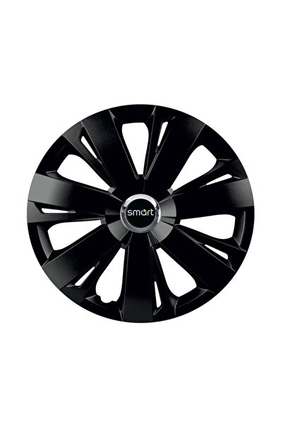 Autohelix MSA Set de 4 capace de roți negre cu inel cromat Energy R16 pentru ...
