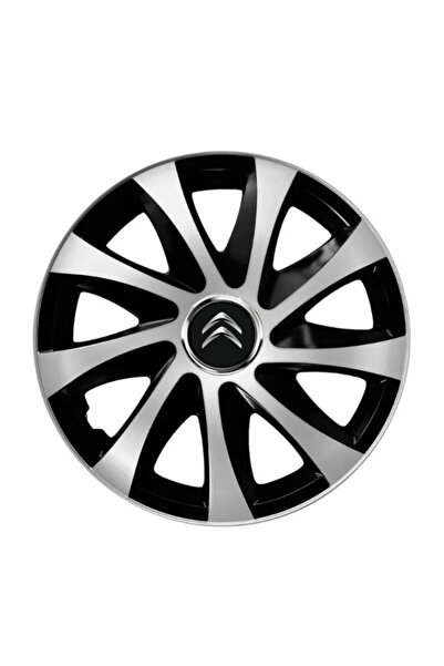 Autohelix MSA Set de 4 capace de jantă Drift extra argintii și negre R14 comp...