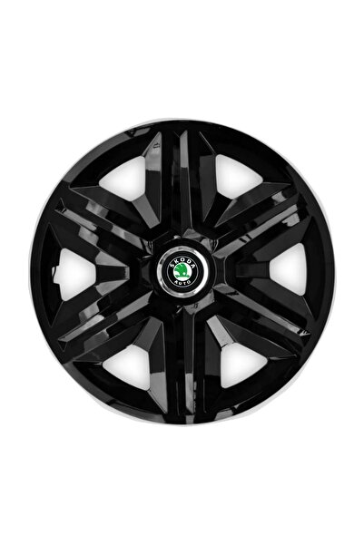 Autohelix MSA Set de 4 capace roți fast negre R14 pentru gama auto Skoda