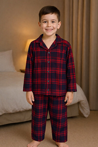 DUBAİ ÇOCUK Erkek Çocuk Uzun Kollu Çizgili Gecelik,Pijama-Günlük Takımı