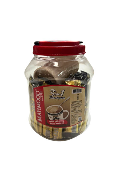 Mahmood Coffee 3'ü 1 Arada Sütlü Köpüklü 42 Adet Kavanoz - Kupa Bardak Hediye