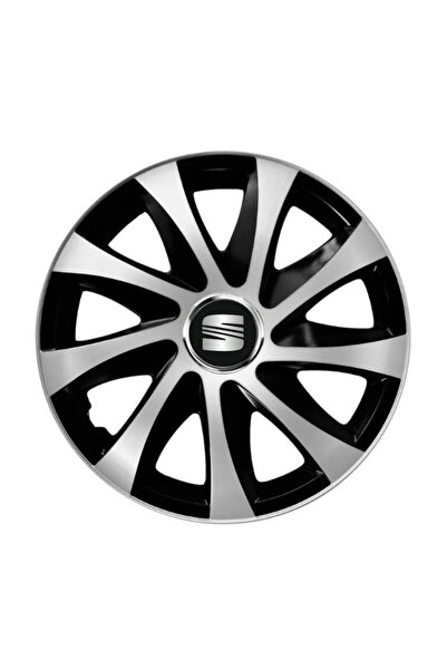 Autohelix MSA Set de 4 capace de jantă Drift extra argintii și negre R14 comp...