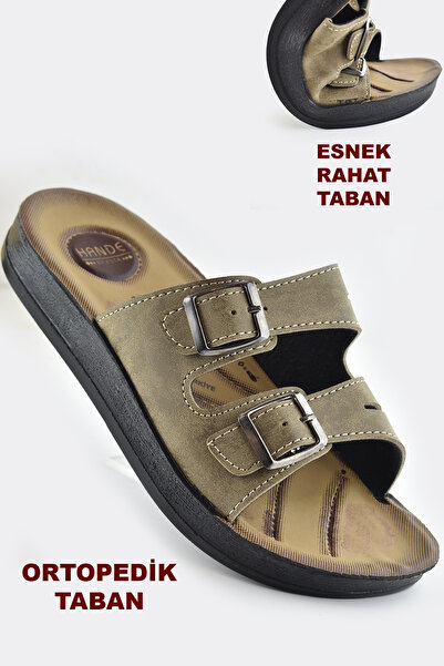 ISPARTALILAR 0530 Ortopedik Taban Günlük Kadın Terlik Sandalet Esnek Taban