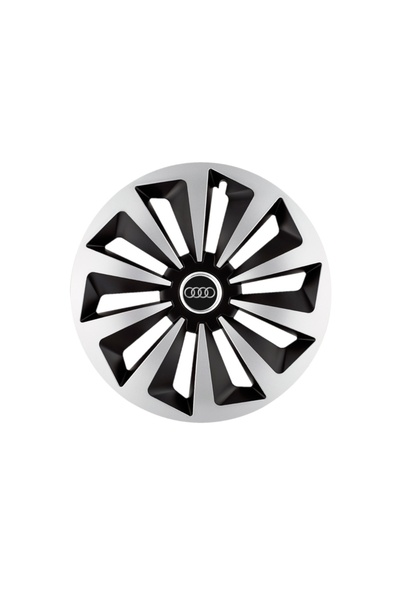 Autohelix MSA Set de 4 capace de jantă Fox Gri-Negru R16 pentru gama de mașin...