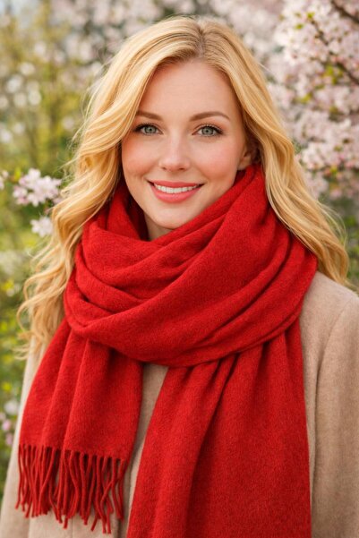 OMG 100% wool shawl with fringes – 70 x 180 cm