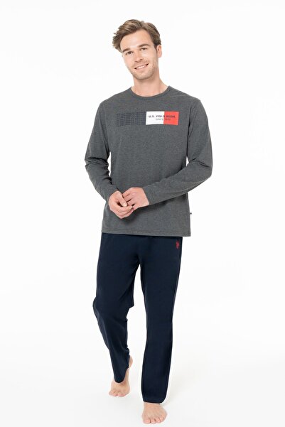 U.S. Polo Assn. U.S. Polo Assn. 18945 Muški set pidžame dugih rukava okrugla ...