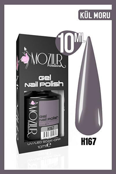 MOZIUR Kalıcı Oje Uv Led H167 (GRİ SERİSİ) 10ml