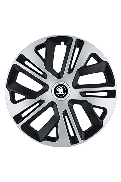 Autohelix MSA Set de 4 capace de roți Raven gri-negru 16R, pentru Skoda