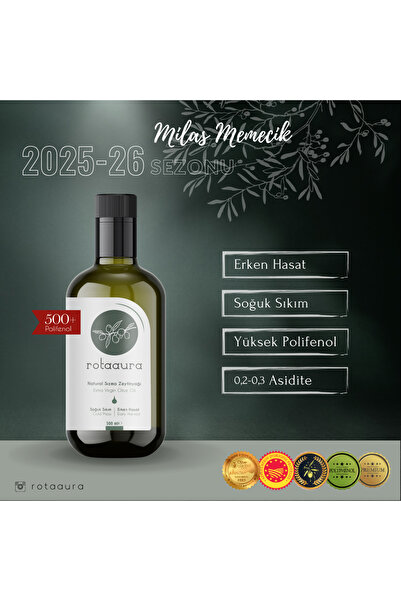 Rotaaura Yeni Sezon Naturel Sızma Erken Hasat Soğuk Sıkım 500 + Yüksek Polife...