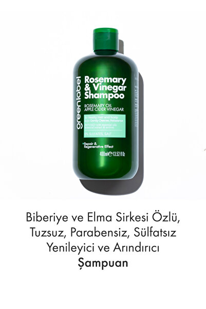 Greenlabel Biberiye Ve Elma Sirkesi Özlü Tuzsuz Parabensiz Sülfatsız Yenileyi...