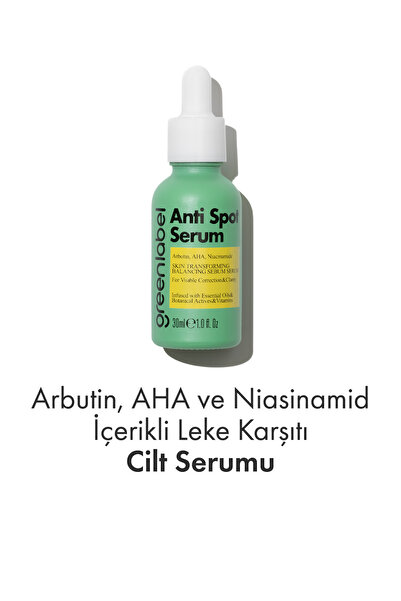 Greenlabel Anti Spot Serum Leke Karşıtı Ve Cilt Tonu Eşitleyici Arbutin Aha V...