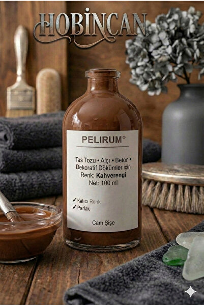 Pelirum Profesyonel Akrilik Boya 100 ml Taş Tozu, Alçı, Beton ve Dekoratif Ob...