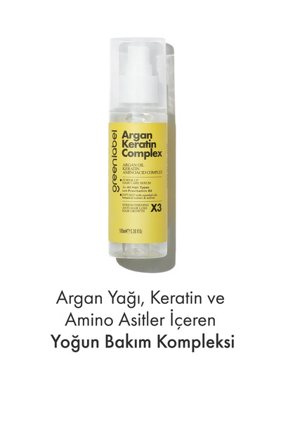 Greenlabel Argan Yağı, Keratin Ve Panthenol (B5 VİTAMİNİ) Içeren Yoğun Bakım ...