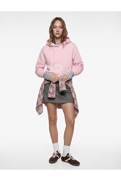 Koton Суитшърт с качулка, дълъг ръкав и принт на котка