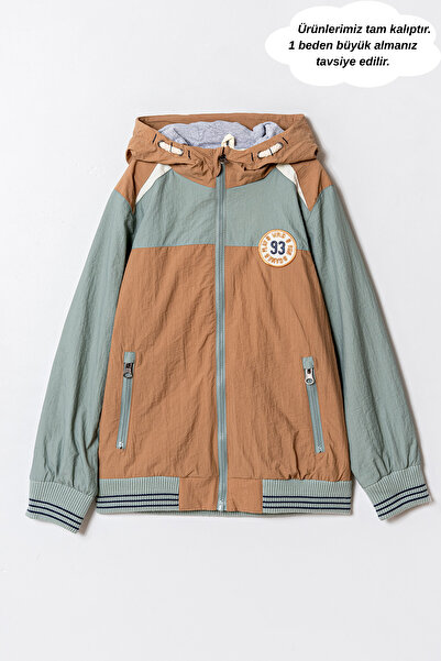 Verscon Haina de ploaie și jachetă de vânt cu glugă pentru băieți 7 - 11 ani