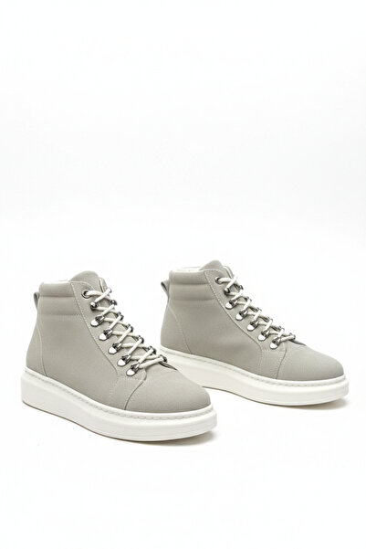 Zerenyus Ανδρικές αθλητικές μπότες ZRJ206 με κορδόνια σε γκρι σουέντ