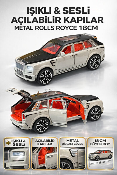 YILDIRIM OYUNCAK 1:24 Çek Bırak Işıklı ve Sesli Model Metal Jeep - Açılabilir...