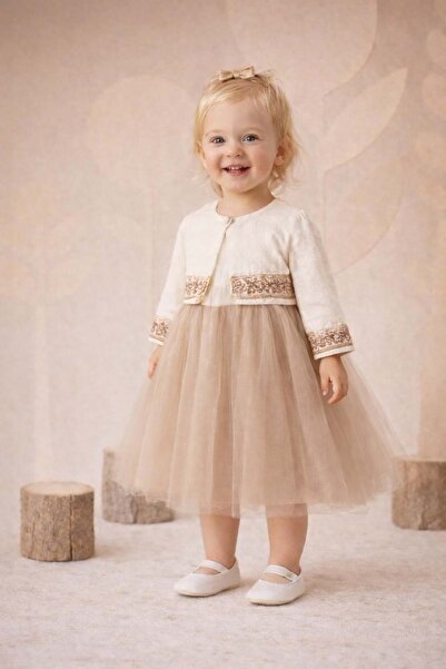 WONDRESS BABY فستان طفلة بلون العسل