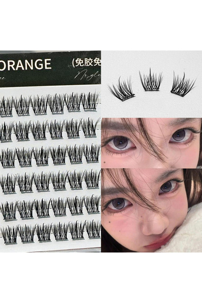 Choice رموش فردية ذاتية اللصق بستة صفوف، لا حاجة للغراء، رموش كثيفة وناعمة، م...