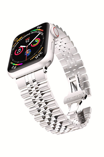 PSGT Apple Watch uyumlu 49-45-44-42mm Rolex Metal Kordon