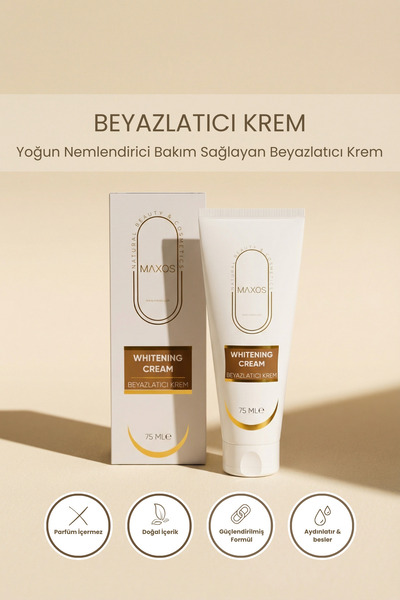 Maxos Beyazlatıcı Krem 75ml Doğal İçerikli Güçlendirilmiş Formül