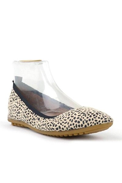 TREND Чорно-бежеві складні жіночі балетки