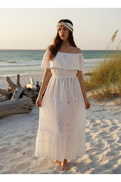 Su Koleksiyon فستان Demre Madonna ذو طية صدر السترة