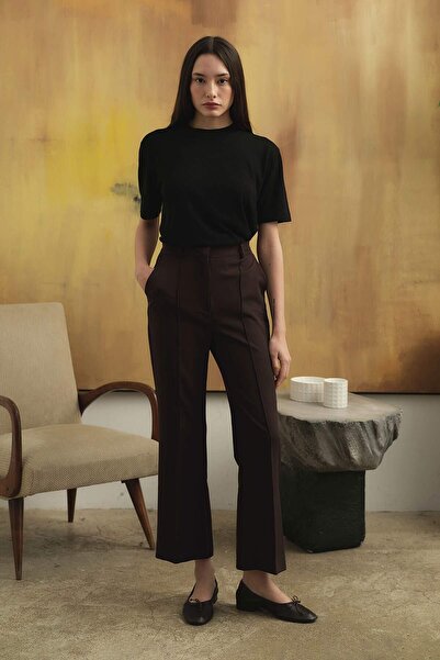 Hooopstore Pantaloni Flare maro