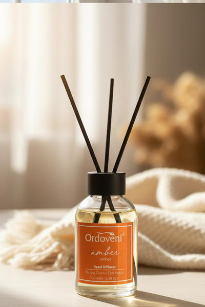 OrdoVeni Amber Kokulu Çubuklu Oda Kokusu | 100ML | Doğal, Kalıcı & Ferahlatıc...