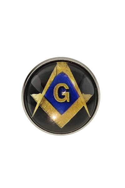 Market66 Mason Yaka Rozeti Masonik Gönye Pergel Üçgen Paslanmaz Çelik Rozet