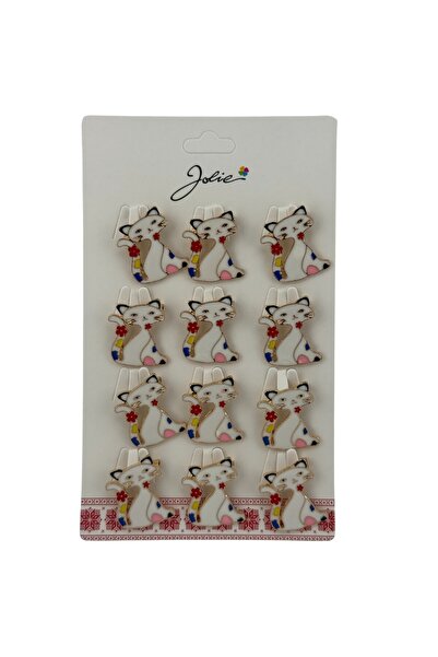 Flippy Set 12 Brose Martisor pentru Copii Pisica