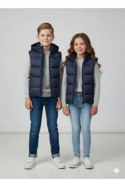Yonca Çocuk VK Kids 0028 Unisex Çocuk Kapşonlu Şişme Yelek Kız-Erkek Çocuk