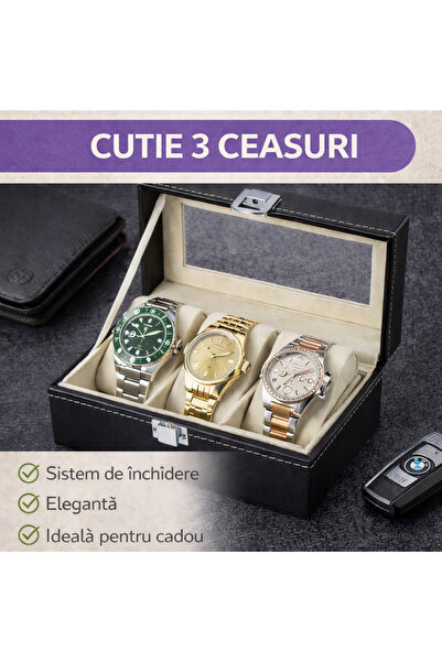 SMARTECH Storage and Organization Box for 3 Watches