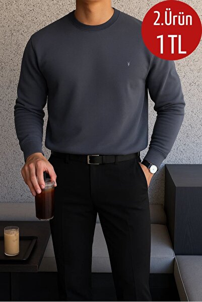 COMBİNE MİCHAİL Pánská zimní volná mikina Basic Smoked