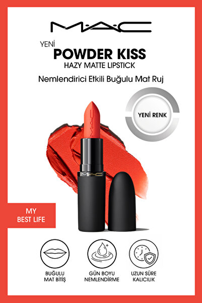 M.A.C Powder Kiss Hazy Matte Lipstick Nemlendirici Etkili Buğulu Mat Ruj - My...