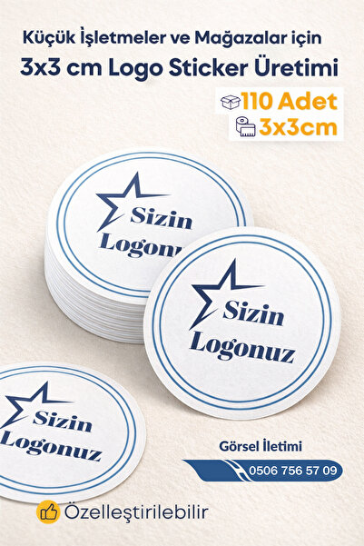 RSTİCKER Kişiye Özel Firma Şirket Marka Butik Logo Sticker Paketleme Kargo Am...