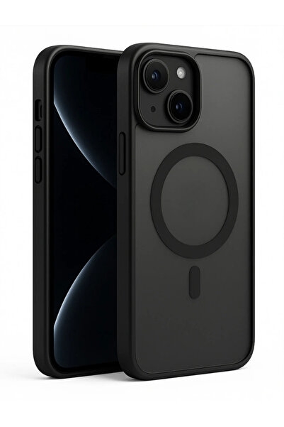Fibaks iPhone 13/14/15 Kılıf Kamera Çıkıntılı Magsafe Şarj Destekli Yumuşak K...