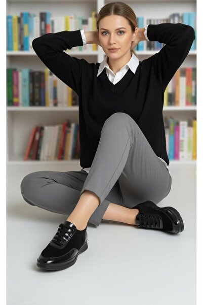 37Numara Γυναικεία παπούτσια με σφήνα επένδυση από γνήσιο δέρμα 41-42-43-44-Μ...