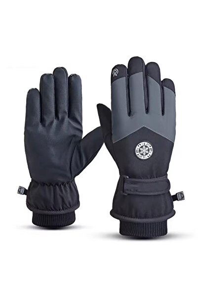 SkyWheel قفازات تزلج على الجليد للبالغين مقاومة للماء والرياح ومتوافقة مع شاش...