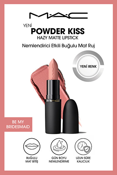 M.A.C Powder Kiss Hazy Matte Lipstick Nemlendirici Etkili Buğulu Mat Ruj - Be...