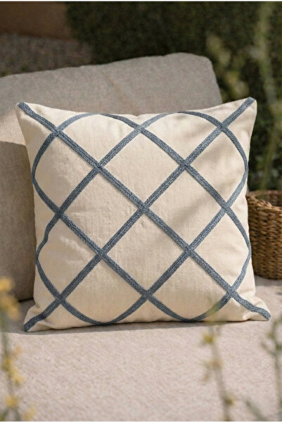 Shopyteks غطاء وسادة زخرفي عصري بسيط بنمط متقاطع (بدون حشوة داخلية)