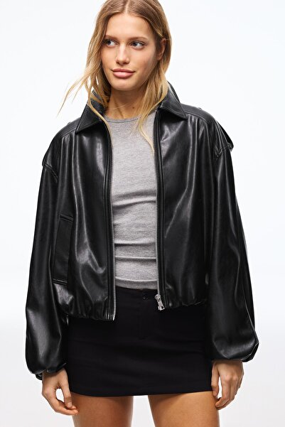Bershka Suni deri balon ceket